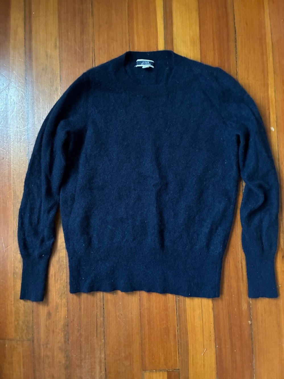 J. Crew 100% cashmere sweater size XS navy quiet luxury